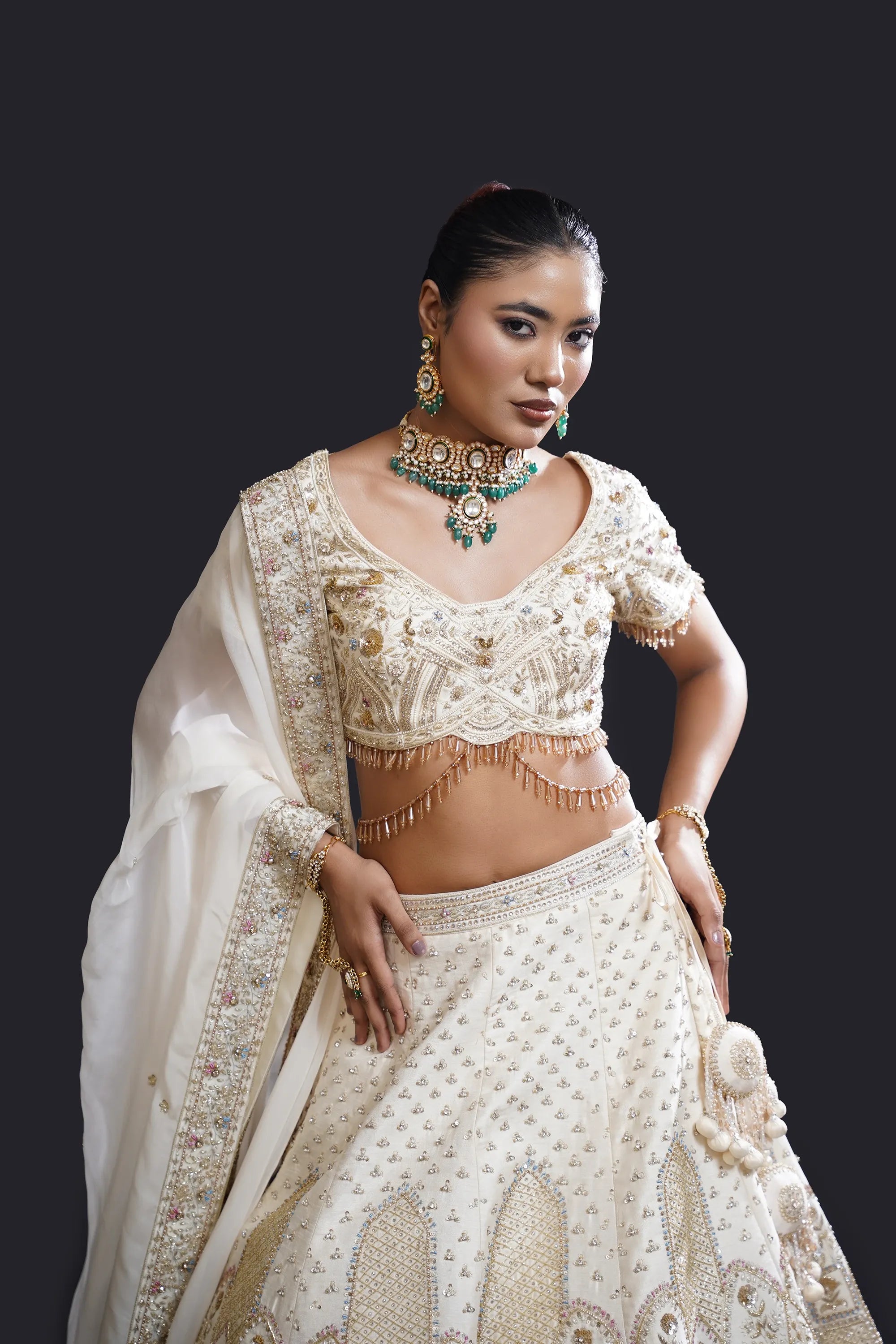 Ivory Bridal Lehenga